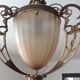 Old Art Deco style chandelier in bronze 4 fires