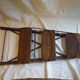 Industrial metal and wood workshop stepladder
