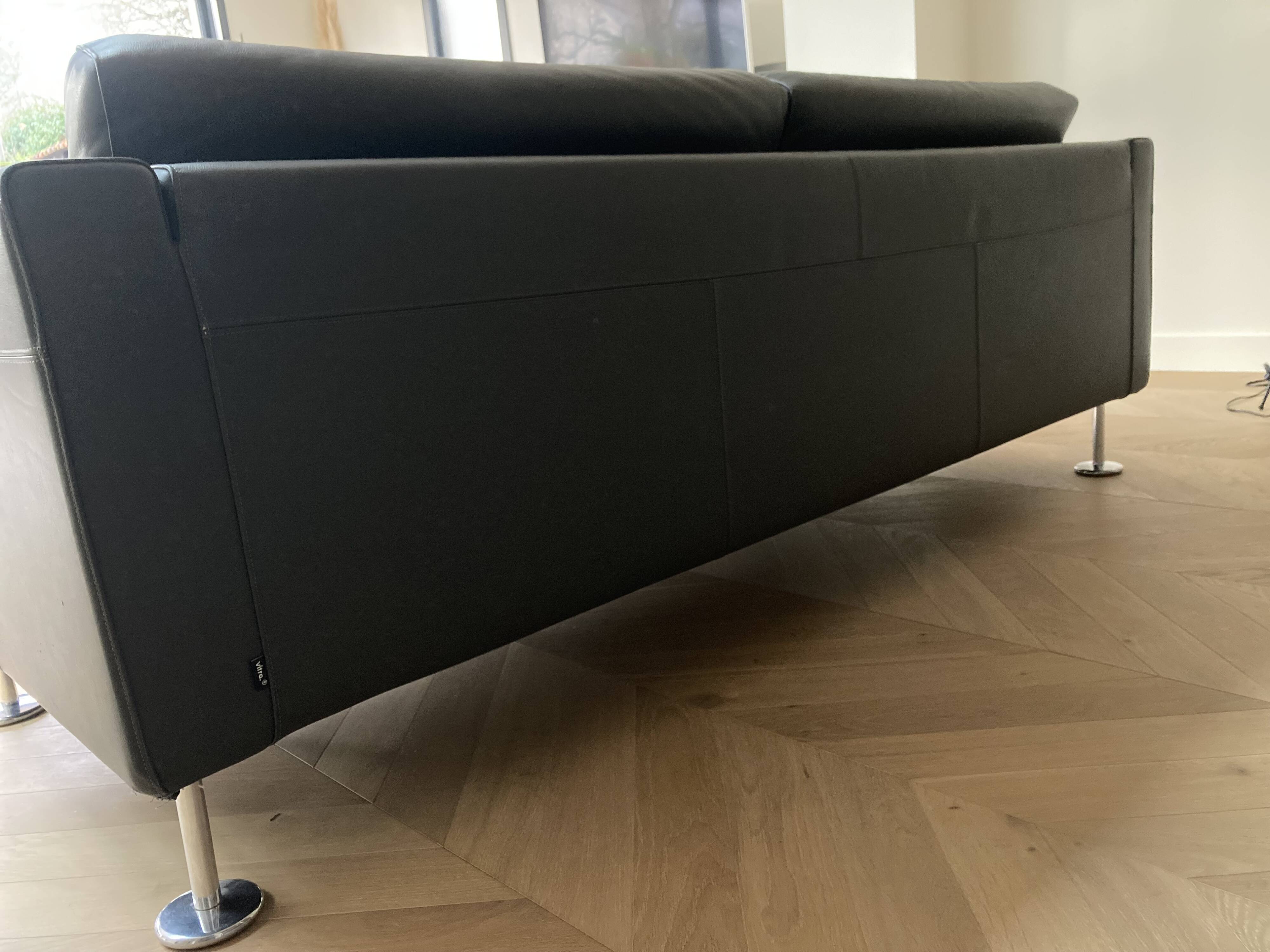 VITRA Park Sofa – Jasper Morrison – premium grey leather canapé