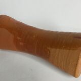 Vase "Diabolo" de potier en terre cuite vernissée vintage