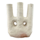 White terracotta candle holder
