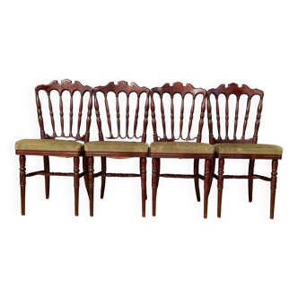 Set of four Chiavari chairs designed by Giuseppe Gaetano Descalzi, Spahn, Germany, 1960s