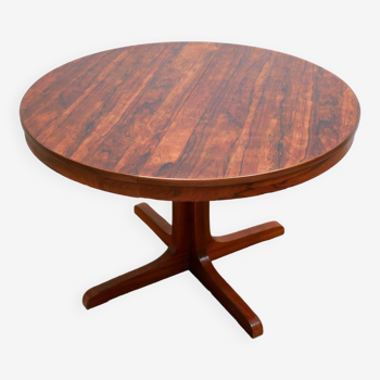 Table à manger scandinave ronde extensible en palissandre