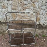 Vintage iron and smoked glass serving trolley