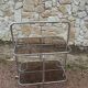 Vintage iron and smoked glass serving trolley
