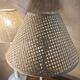 pair of grey-blue lacquered wooden bedside lamps 48x25 compliant with electrical standards