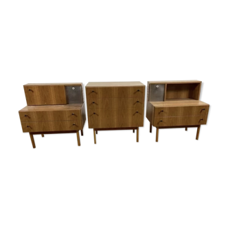 Set of 3 bedside tables veb -ddr