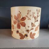 Large vintage lampshade with dried flowers