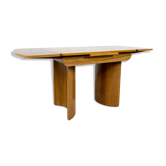 Extendable art deco dining table walnut veneer