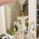 Antique crystal chandelier with 8 lights, 68 x 56 cm