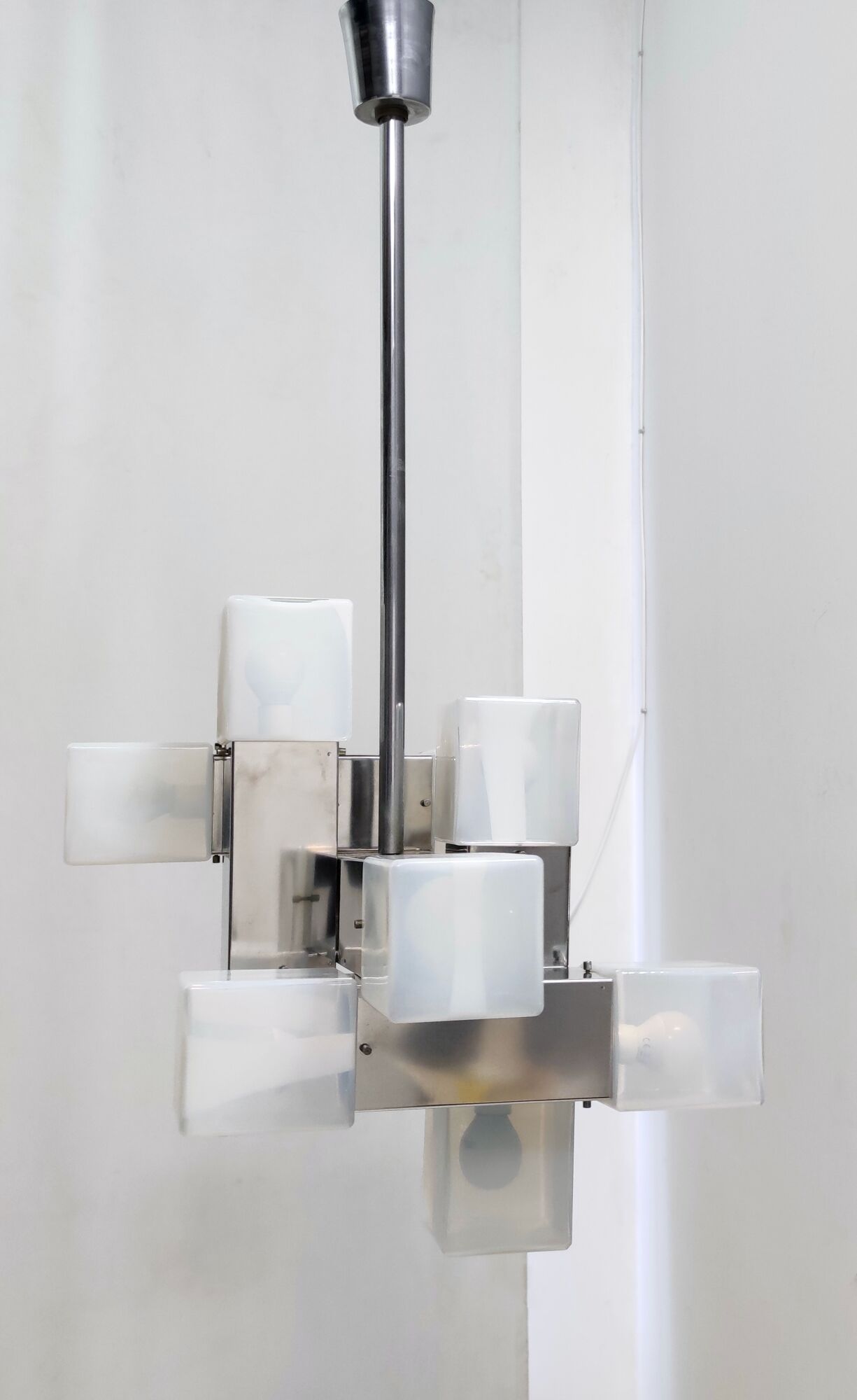 Ten-Light Mid-Century Modern Murano Glass Chandelier by Carlo Nason for Mazzega
