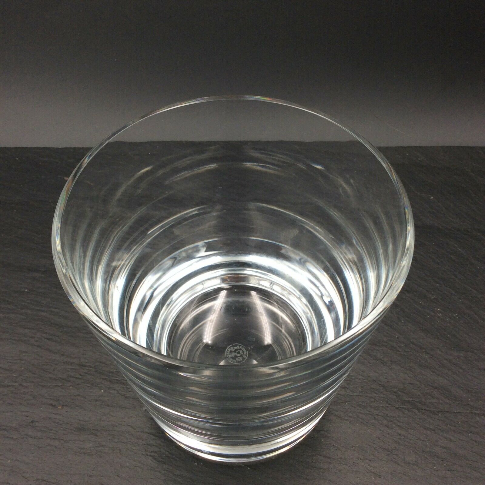 Crystal vase signed Baccarat France deco design vintage