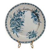 Badonviller ironstone plate model Mûre – blue decoration