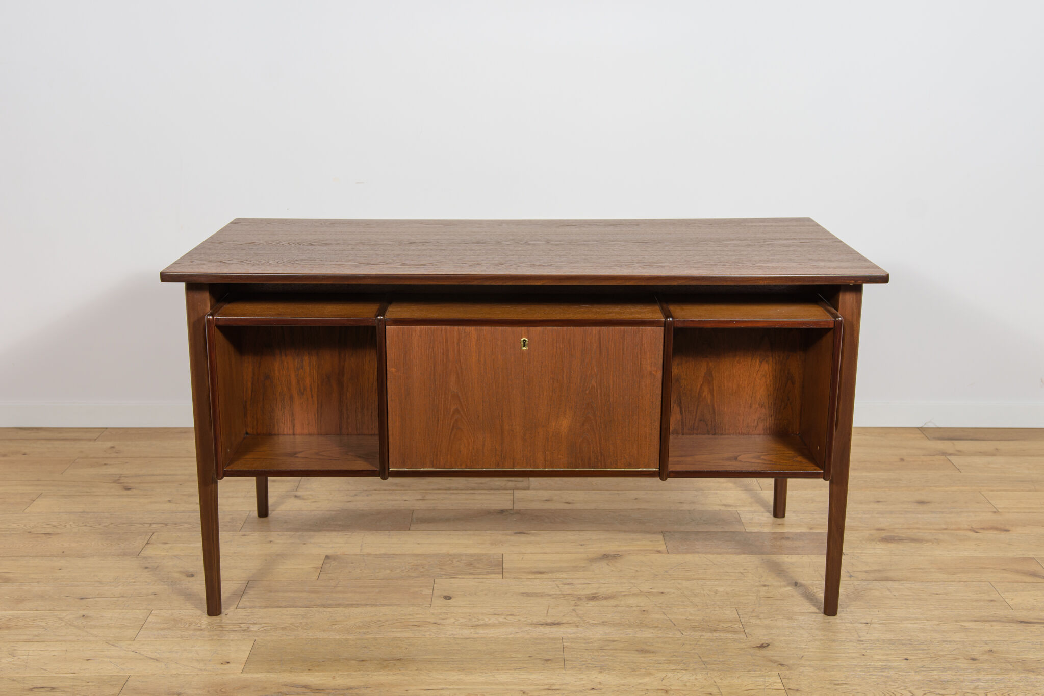 Mid-Century Freestanding Teak Desk, Denmark, 1960s