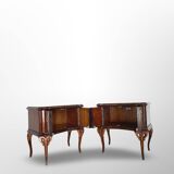 Tables de chevet italiennes du milieu du 20ème siècle.