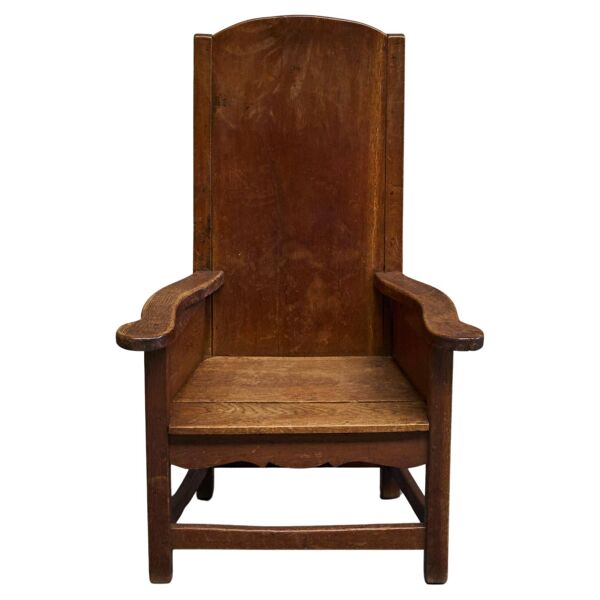 Fauteuil ancien chêne massif style fermier 19ème siècle