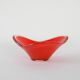 Red platter, Murano glass, Italian design, 1960s, made in Italy