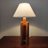 Modernist Scandinavian lamp in solid pine – Sweden, 1970s