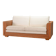 Luxurious Italian Gasparucci Reed White Lounge Greenhouse Sofa. Italy, 1980