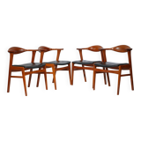Armchair with Leather and Teak by ERIK KIRKEGAARD 1960s
