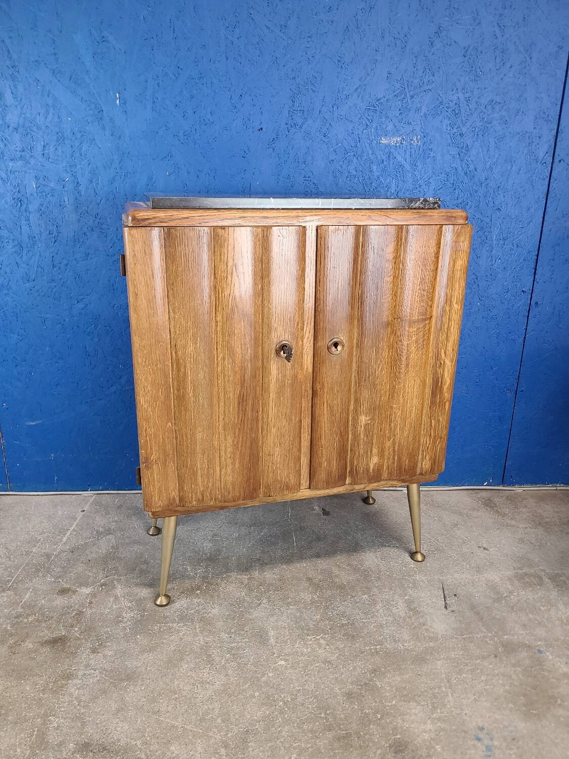 End table, vintage art deco bedside