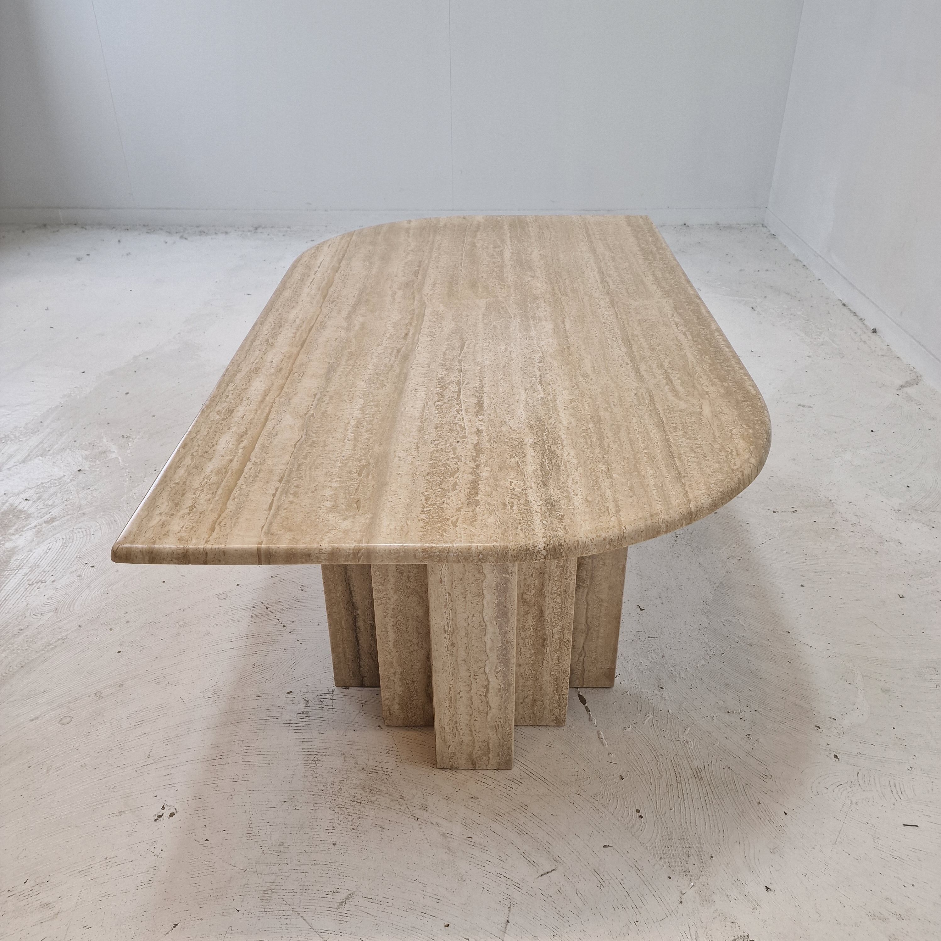 Italian travertine coffee table