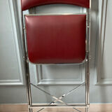 4 vintage folding chairs in chrome