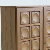 Vintage Brutalist high cabinet 1970s Gerhard Bartels