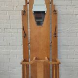 Art Deco coat rack in oak