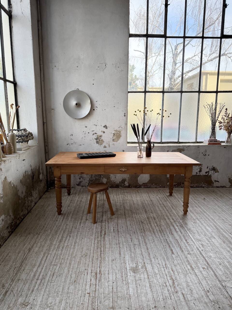 Table de ferme en merisier