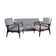 Triple vintage sofa with two chairs from the 70's