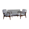 Triple vintage sofa with two chairs from the 70's