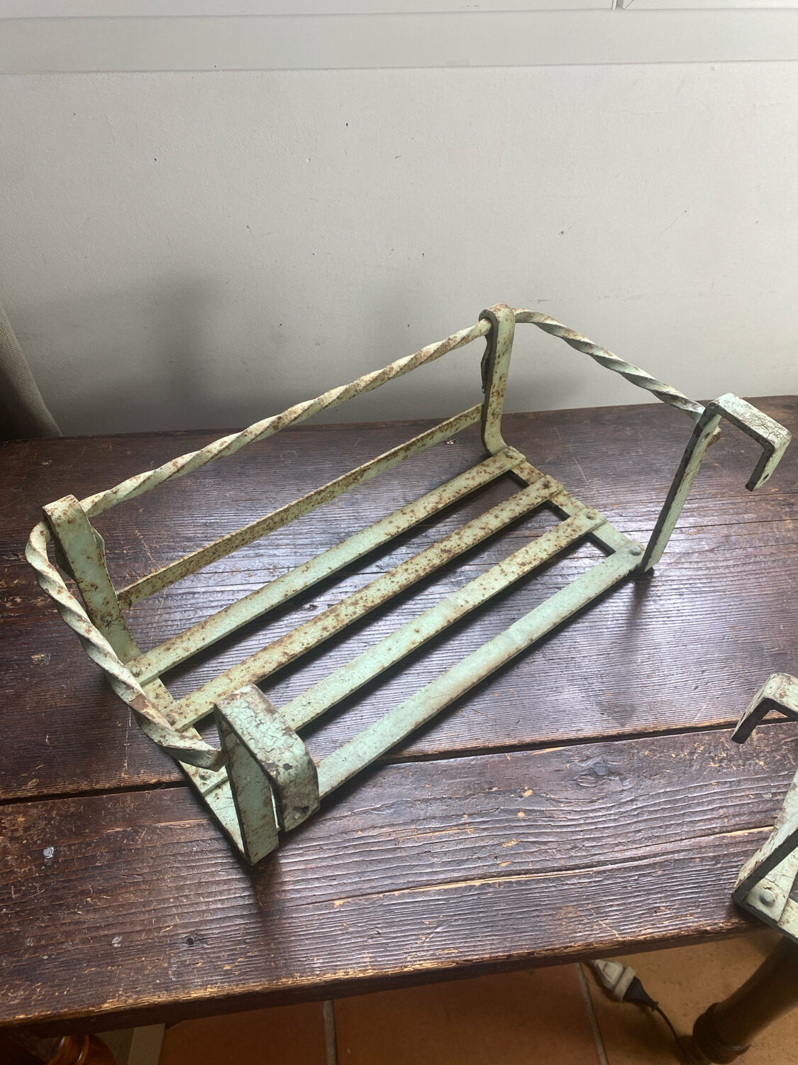 Wrought iron balcony planters