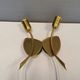 A set of "tulip" wall lamps in golden colored metal. Danish 1970-80s