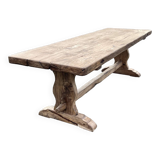 1930s monastery table in raw oak