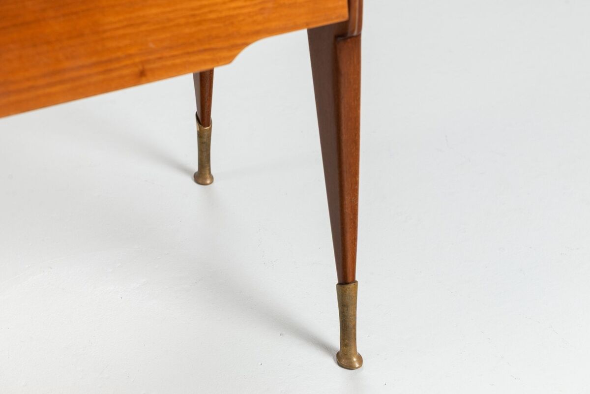 Pair of nightstands in teak La Permanente Mobili Cantù Italy 1950