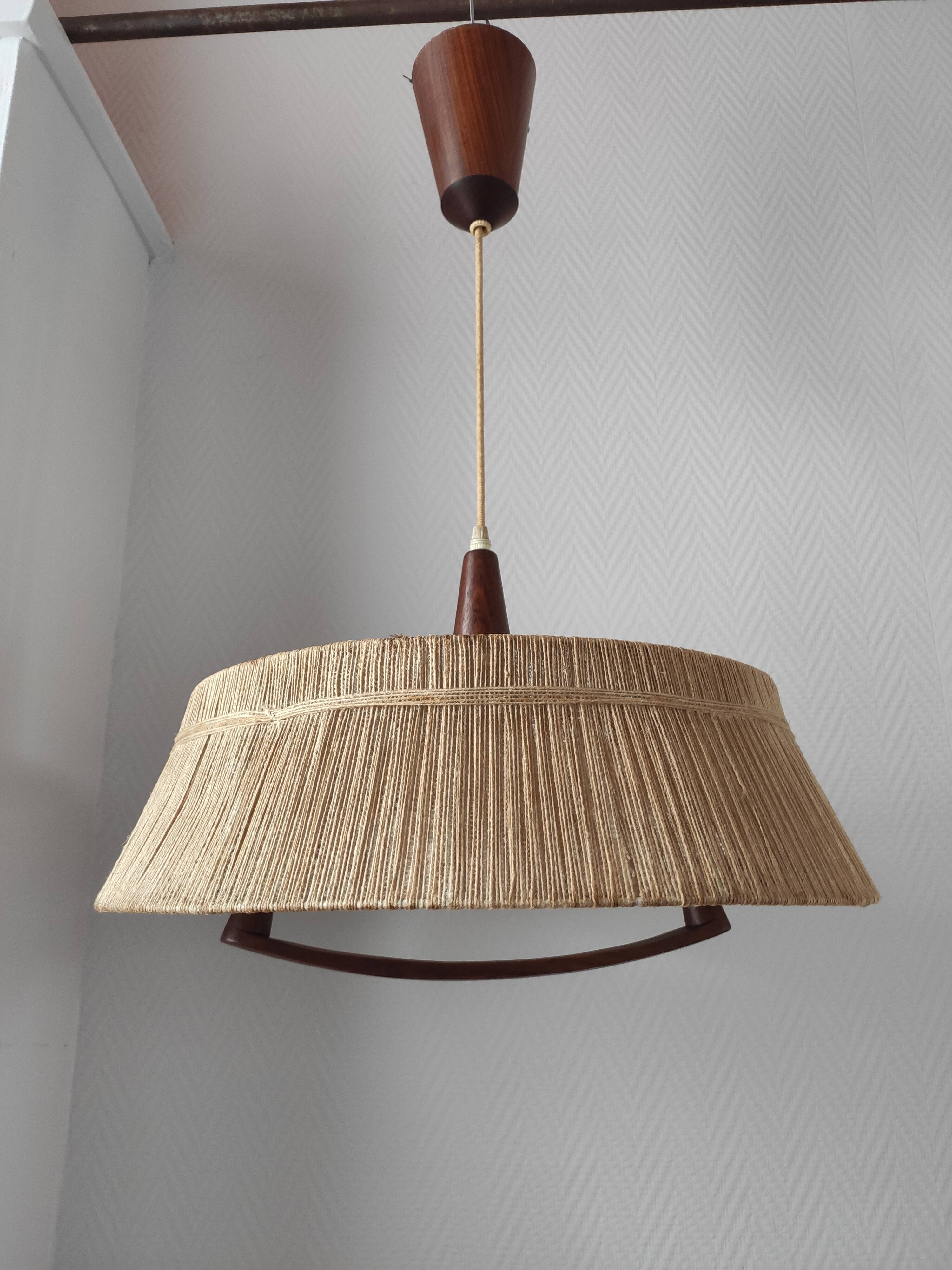 Teak and rope suspension 1960 Temde