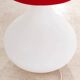1960s Mid-Century Floor Lamp with Red Fabric Pagode Shade