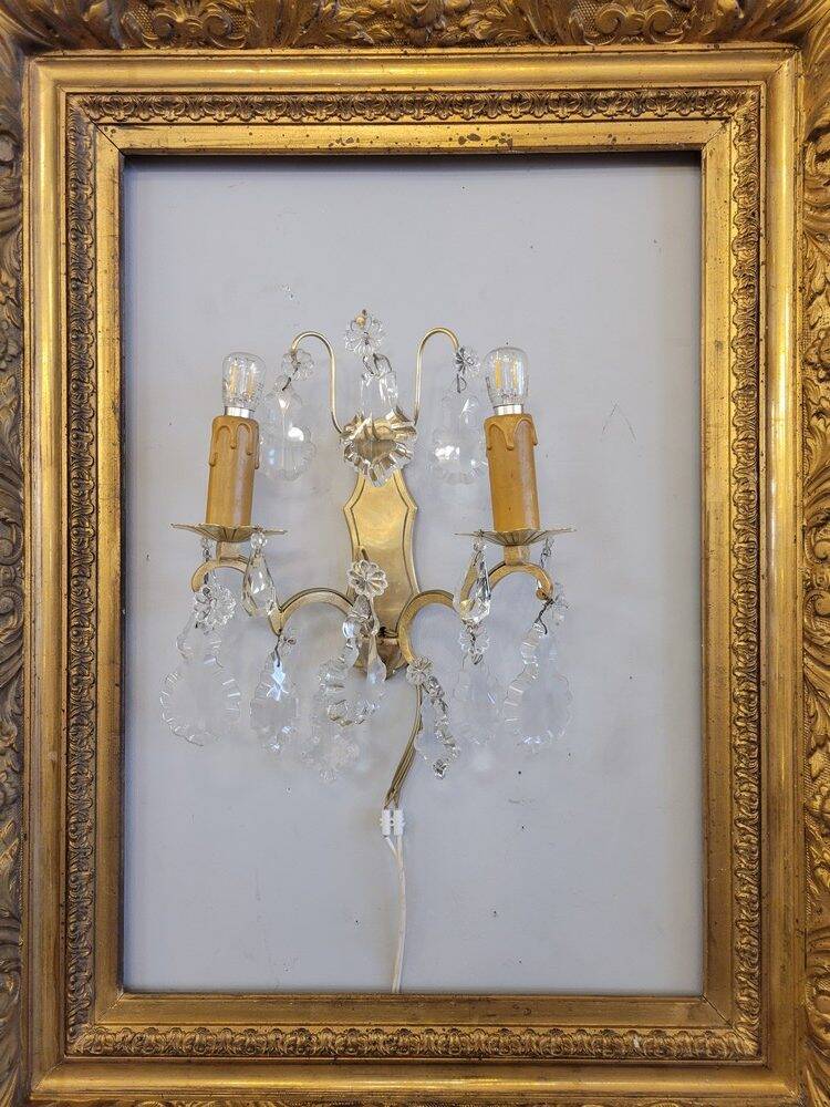 Pair of wall lights with pendants