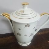 Service à Thé en porcelaine dorée signé Luf
