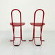 Paire de chaises Dafne rouges par Gastone Rinaldi pour Thema, 1970