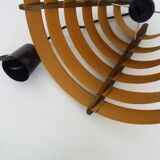 Scandinavian pendant light by Linus Bopp Limbach in pine slats. 1960s