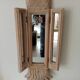 Miroir triptyque Art déco Ananas en bois sculpté