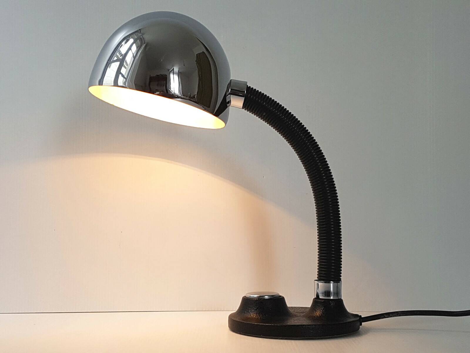 Lampe de table acier chrome 1960 1970 vintage space age 60s 70s annees 60/7