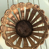Trois cache pots vintage en bambou