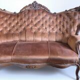 19th-century neo-Rococo antique canapé – Walnut structure