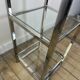 Chrome and glass occasional shelf unit 2000s