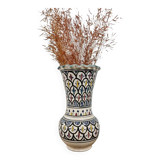 Terracotta vase with oriental decor