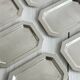 Set of 6 small silver-plated trays
