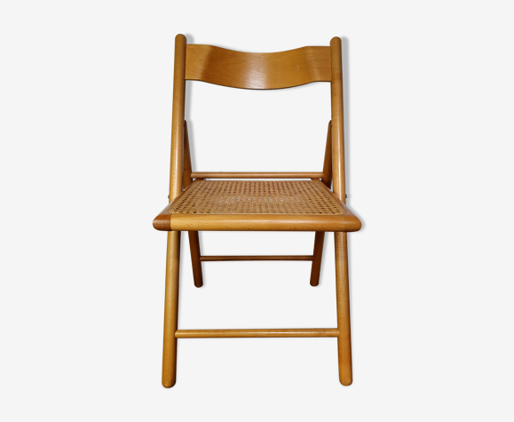 Chaise pliante cannée